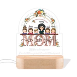 3D Led Light Oval Wooden Base (VN)